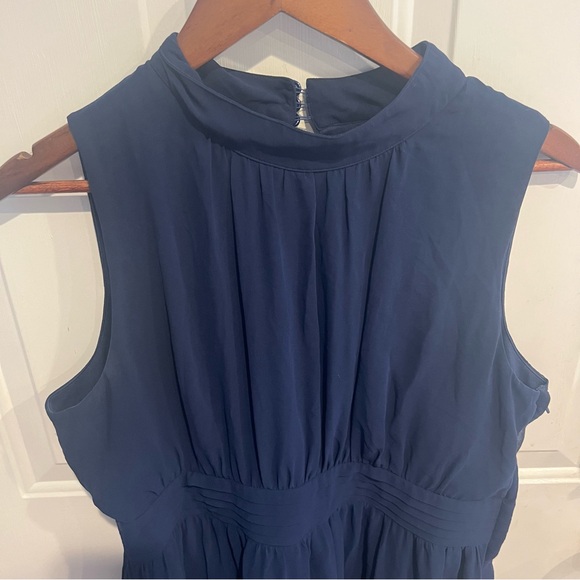 ModCloth Azaela Windy City High Neck Navy Dress Blouson Semi Formal Cocktail XL - Picture 3 of 7